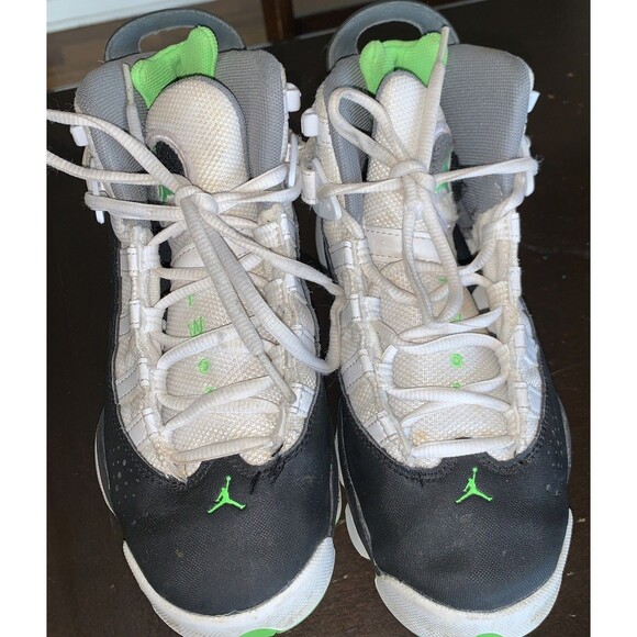 Jordan Other - Nike Air Jordan 6 Rings GS Basketball Shoes 323419-130 White Green Size 4Y